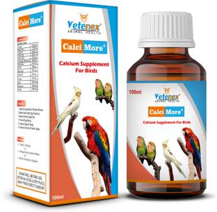 VETENEX CalciMore Plus - Calcium Supplement with Vitamins | Egg Booster for Birds Pet Health Supplements