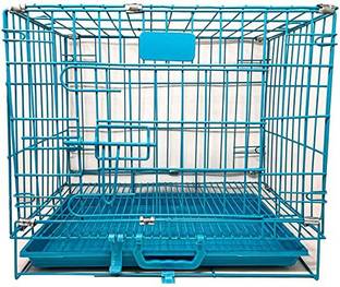 JAISWALPET Dog Cage - Powder Coated, Single Door Folding Metal Cage/Crate/Kennel Dog, Cat, Rabbit, Miniature Pig, Monkey, Mouse Cage
