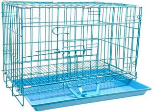 DRK Shop Mart 18-Inch Single Door Folding Metal Kennel for Newborn Puppies, Kittens Dog, Cat, Rabbit, Miniature Pig, Monkey, Mouse Cage