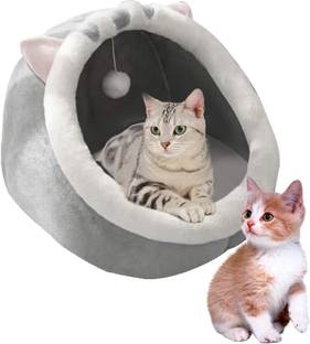 Abhsant Cat Bed, Soft and Comfortable Semi-Enclosed Kitten Bed Sleeping Bed Puppy Rabbit Dog, Cat House