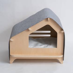 XSOURCE Premium Foldable Cat House with Cushioned Interior Indoor & Outdoor Use Cat, Dog House