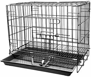 Sip 18-Inch Single Door Folding Metal Dog Crate with Removable Tray Dog, Cat, Rabbit, Miniature Pig, Monkey, Mouse Cage