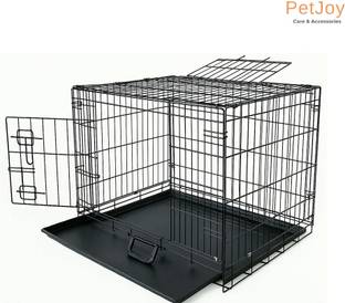 PetJoy Pet Single Door Folding Metal Cage with Removable Tray, Black, 30 Inch Bird, Cat, Chameleon, Dog, Ferret, Guinea Pig, Hamster, Monkey, Rabbit, Snake, Squirrel, Turtle Cage