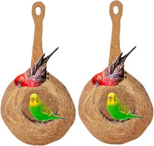 Greenrock Hand Made Pure Natural Coir Tree nest Bird Hanging Nest BalconyI ndoor Outdoor Bird House