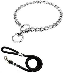 Smart Doggie Smart Doggie Dog Adjustable Collar and Chain Small Size Combo Of For Dog 16 cm Dog Chain Leash