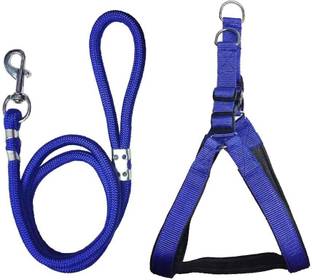 Hundur Store Premium Quality Nylon Dog Harness & Leash Rope (Small) Dog Neck & Chest 32 cm Dog Chain Leash