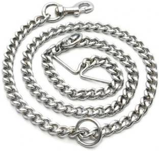 JAPIN Dog Chain Silver Heavy Weight Dogs Leash Dog Chain with Heavy Hook (L - 60inch 8-NO) for All Dogs 152 cm Dog Chain Leash