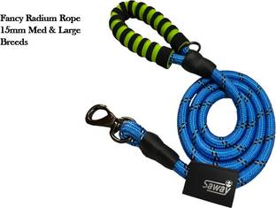 SAWAY Blue Imported Buckle Night Reflect Rope 15mm 170 cm Dog Martingale Leash