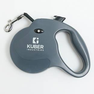 KUBER INDUSTRIES Retractable Dog Leash|Automatic & Non-Slip Handle|Grey 15.5 cm Dog Strap Leash
