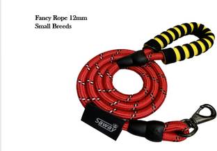 SAWAY Red Imported Buckle Night Reflective Foam Rope 12mm Small 170 cm Dog Martingale Leash