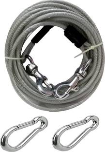 oaky 6FT (6MM) Tie Out Cable Dog Leash Extra Strong Vinyl Coated Galvanized Cable 183 cm Dog Cord Leash