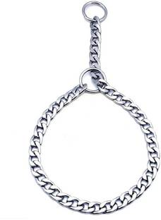JAPIN Stainless Steal Choke Chain Dog Training Collar (L-24 inch W-1.75 cm), (Pack of 1). 59 cm Dog Chain Leash