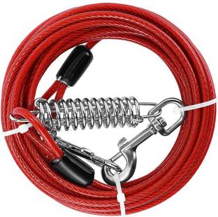 PetFur Tie Out 20 Feet Long Cable Dog Leash Dog Training Leash(Color May Vary) 610 cm Dog Cord Leash
