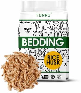 TUNAI Natural Rice Husk Bedding for Rabbit, Guinea Pig, Hamster 250g Pet Litter Tray Refill