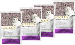 CATLUX Activated Cat Litter- 16Kg (Pack of 4) | Lavender Fragrance |CAT LITTER | Pet Litter Tray Refill