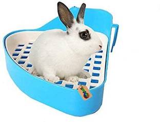 DreamAuro Jumbo Size Litter Tray Cum Potty Training Poop Tray for Rabbit, & Hamster (Blue) Pet Litter Tray Refill