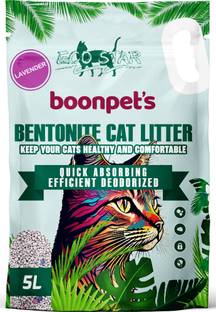BoonPets Bentonite Cat Litter Lavender Flavour– 5L(4kg),100% Natural Clay,99.9% Dust-Free Pet Litter Tray Refill