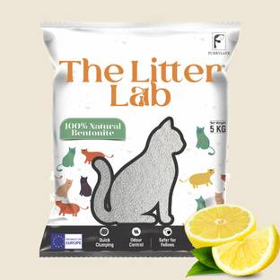 Furrylane The litter lab Bentonite Cat Litter Lemon 5Kg Pet Litter Tray Refill