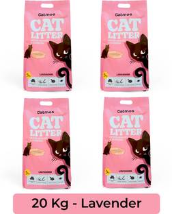 Catmos Cat Litter Odour Control Clumping Litter for Cat - Lavender - 20 Kg Pet Litter Tray Refill