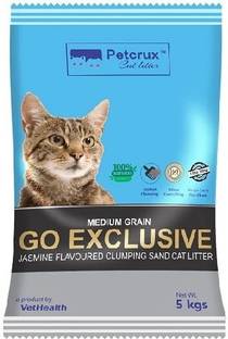 Petcrux Go Exclusive Scoopable Montonite Jasmine Cat Litter (5Kg-Pk1) Pet Litter Tray Refill