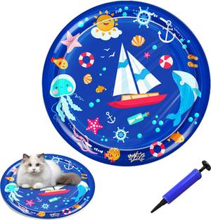 Zorbes Inflatable Pet Summer Cooling Pad Thickened Cooling Mat Dog, Cat Pet Mat