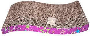PSK PET MART Reversible Scratcher Cardboard with Catnip ,Cat Scratching Pole mountain shape Cat Pet Mat