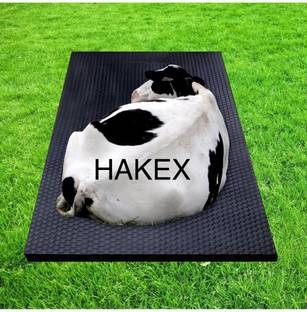HAKEX COW MAT-Waterproof Rubber-Black11 (Mat 8*5 Feet) BPA Free For Horse- Cow, Dog, Hamster, Guinea Pig, Miniature Pig Pet Mat