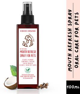 COCO CRUSH Mouth Refresh Spray for Pets | Teeth Cleaning, Fights Plaque & Tartar | Natural Pet Mouth Freshner