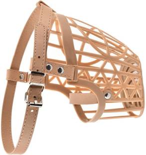 Just Kidding Dog Mouth Cover Muzzle For Medium Breed-M(1 Piece,Beige, Size-4) Medium Strips Dog Muzzle