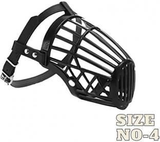 Vigourholistic Pet Dog mask, muzzle, mouth Cover adj strap- Anti biting & chewing Size-4 Medium Strips Dog Muzzle