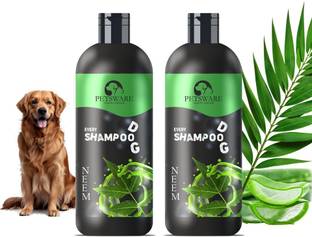 PETSWARE Herbal Neem Dog Shampoo 400ml | Puppy Safe Shampoo Allergy Relief, Anti-fungal, Anti-itching, Anti-parasitic, Conditioning, Flea and Tick NEEM Dog Shampoo
