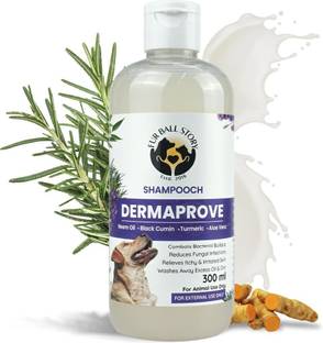 Fur Ball Story Derma Prove Shampoo | Sulphate & Paraben Free | Ayurvedic Herbal Shampoo | Itch Relief, Anti-dandruff, Anti-Bacterial, Anti-fungal, Anti-microbial Mild Dog Shampoo