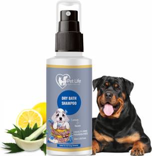 Pet Life Dry Bath Dog Shampoo Spray For Clean, Smooth & Shiny Coat - Waterless Spray Conditioning Fresh Fragrance, Dry Shampoo for Quick Water Free Bath, All Dog Breed, Easy to Use Dog Shampoo