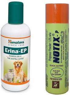Himalaya Herbals Erina EP Shampoo + Notix Powder Flea and Tick Himalya Erina EP 200 ml with Notix Powder 100 gm Dog Shampoo