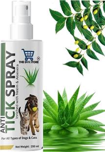 THE DDS STORE Flea Spray used as Dog Flea & Tick Treatment Flea and Tick, Allergy Relief, Anti-itching, Anti-fungal NEEM & ALOEVERA Dog Shampoo