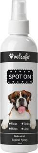 VetSafe Flea and Tick Control Spot ON Spray, Botanical Spray Dog Shampoo