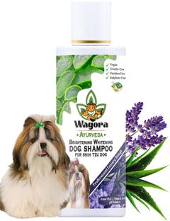 Wagora Ayurveda Brightening Whitening Shih tzu Dog Shampoo Whitening and Color Enhancing, Conditioning Aloe Vera, Rosemary & Lavender, Natural Fragrance Dog Shampoo