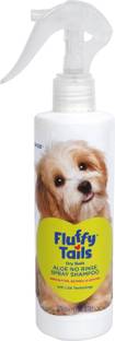 FluffyTails Pet Shampoo | Dry Bath Aloe No Rinse Spray Shampoo for Dogs & Cats | Cleansing Anti-itching, Conditioning, Hypoallergenic, Anti-dandruff Green Apple Dog Shampoo