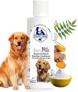 THE PET MOM Keratin & Protein Hair Dog Conditioner For Golden Retriever Dog/Puppy-Split Ends Conditioning Fresh Fragrance, Soft, Silky, Shine Dog Hair -Control Hair Fall | All Dog Breed, Dog Shampoo