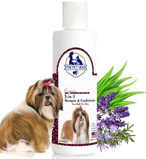 THE PET MOM 5 In 1 Shampoo & Conditioner For Shih Tzu Dog & Puppy | Deep Cleans, Refreshing, Conditioning Fresh Fragrance, Anti Itching, Anti Fungal, Bad Odor | All Dog Breed, Dog Shampoo