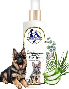 THE PET MOM German Shepherd Dog Anti-Tick Flea Spray For Ticks, Lice, Flea|Conditioned Coat, Allergy Relief, Anti-itching, Flea and Tick, Anti-fungal Fresh, Tick Free Spray For Dogs | Waterless Tick Dog Shampoo For All Dog Breed, Dog Shampoo