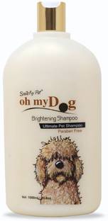 Waggy Zone Naturally Organic Oh My Dog Shampoo Shiny and Soft Fur (Brightening) Whitening and Color Enhancing Mild Dog Shampoo