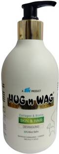 TTK HUG N WAG SKIN & HAIR DETANGLING LUXURY SHAMPOO (Collagen & Biotin) Conditioning Natural Dog Shampoo