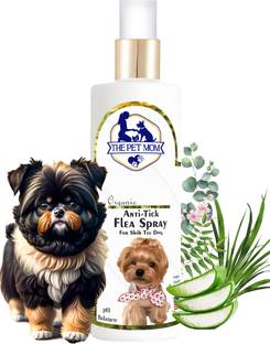 THE PET MOM Shih Tzu Dog Anti-Tick Flea Spray For Ticks, Lice, Flea|Soft & Conditioned Coat, Allergy Relief, Anti-itching, Flea and Tick, Anti-fungal Fresh, Tick Free Spray For Dogs | Waterless Tick Dog Shampoo For All Dog Breed, Dog Shampoo