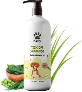 bscly Tick Off Dog Shampoo with Neem & Lemongrass Allergy Relief, Flea and Tick, Conditioning Neem Dog Shampoo