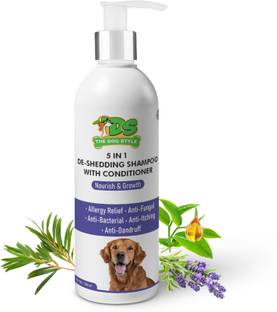 The Dog style 5-in-1 De-shedding Shampoo with Conditioner Allergy Relief, Anti-dandruff, Anti-fungal, Anti-microbial, Conditioning, Anti-itching Lavender Dog Shampoo