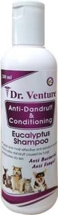 Dr Venture Anti-Dandruff & Conditioning Eucalyptus Dog & Cat Shampoo Anti-Bacterial & Anti-Fungal 200 ML Pack of 1 Anti-microbial, Conditioning, Anti-fungal, Anti-dandruff, Anti-itching, Whitening and Color Enhancing, Anti-fungal EUCALYPTUS Dog Shampoo