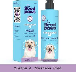 The Good Paws FRESSSSH AF Short Coat Shampoo | Smoothes Skin & Coat | For Beagle, Labrador | Hypoallergenic, Anti-microbial, Anti-itching | All Natural | Made Safe, Coconut Mint (Allergen Free), Jojoba Oil, Castor Oil Dog Shampoo