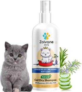 Zoivane Cat Dry Shampoo | Natural Rosemary, Avocado, Aloe | Allergy Relief, Conditioning Mild Natural Cat Shampoo