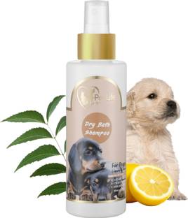 Pet Life Organic Dry Bath Shampoo For Puppy - Dry/Waterless/Spray Puppy Shampoo | Made With Natural Ingredients For A Cleaner, Smoother & Shinier Coat –Safe & Effective Puppy Friendly Formula For All Puppy Breeds Whitening and Color Enhancing, Conditioning, Anti-fungal Lemon Dog Shampoo